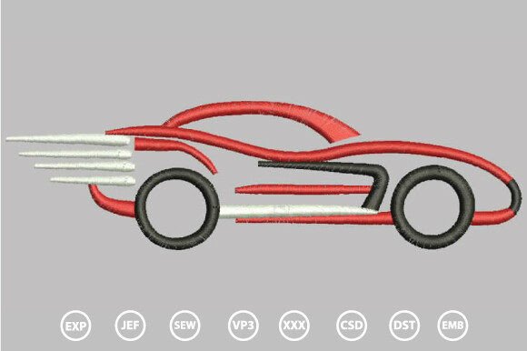 Car Embroidery Design for Holiday Collections