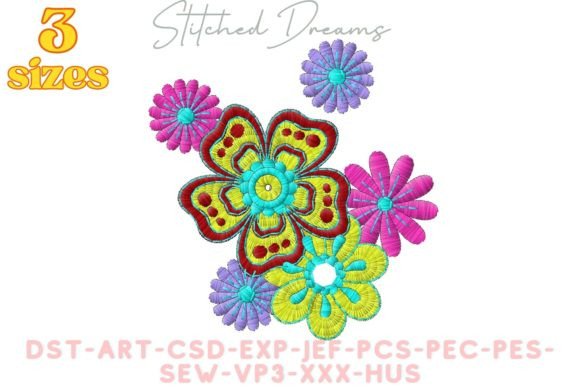 Colored Flowers Embroidery Design Review