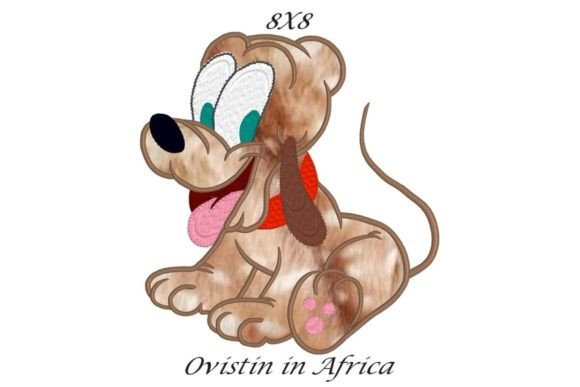 Cute Dog Sitting Applique Embroidery Review