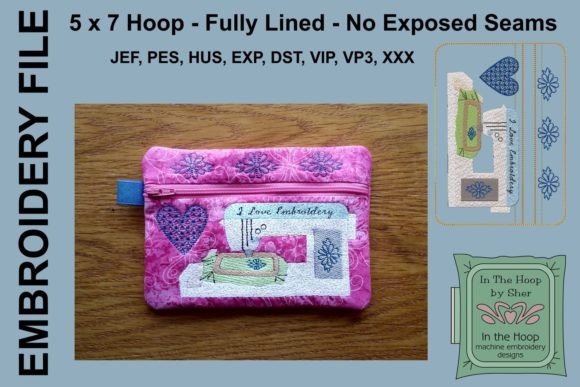 Embroidery Machine Zipper Bag