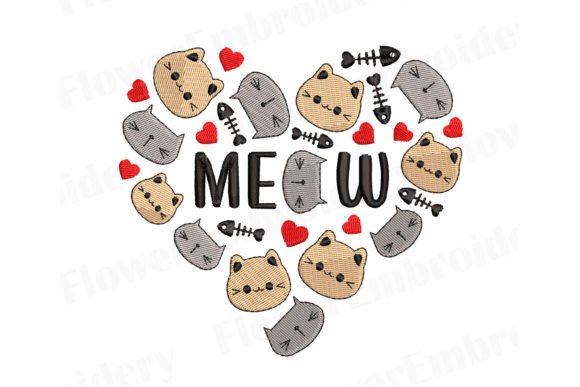 I Love Cat Machine Embroidery Design Review
