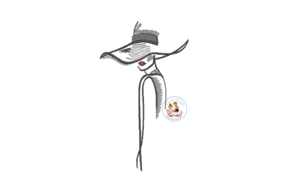 Lady with Stylish Hat Machine Embroidery Review