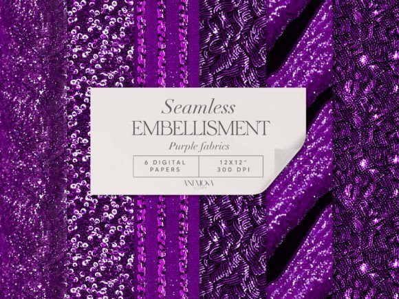 Purple Embroidery Sequin Fabric Paper Review