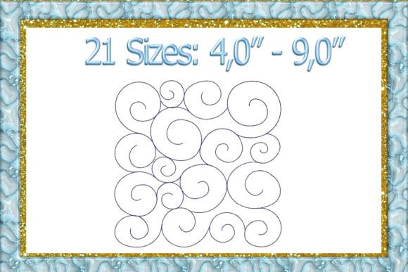 Quilting Swirls Quilt Block Embroidery