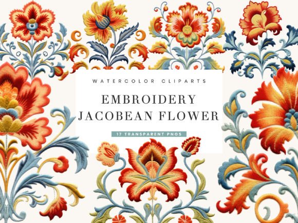Reviewing Embroidery Jacobean Flower Clipart for Gifts
