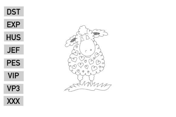 Valentine Sheep Sketch Embroidery Design Review